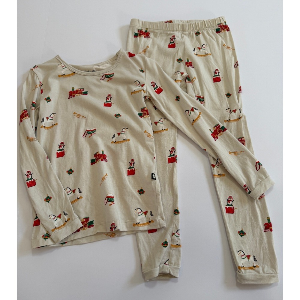 Kyte Baby Bamboo Pajama Set Vintage Toy Print 4T